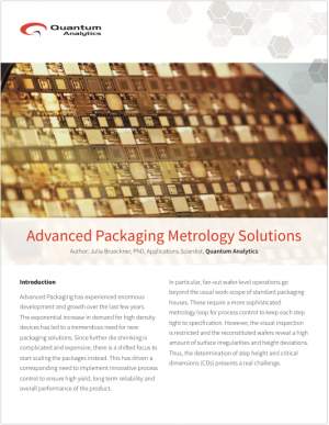 advanced packaging metrology solutions app note advanced packaging