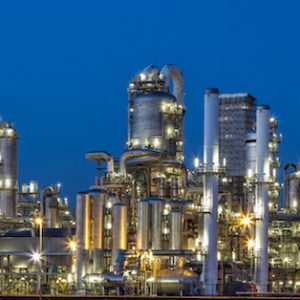 Petrochemical Plant At Dusk