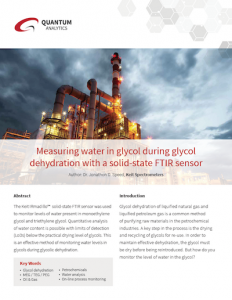 glycol dehydration ftir application note
