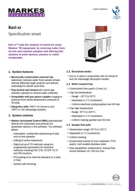 kori-xr spec sheet