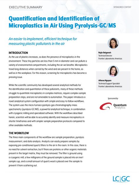 characterizing microplastics in air whitepaper